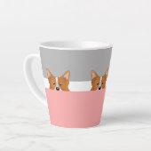 "Flüchtige Blick a Boo" Corgi Dog | Milchtasse (Linke Ecke)