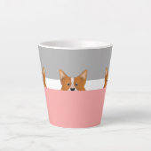 "Flüchtige Blick a Boo" Corgi Dog | Milchtasse (Vorderseite)