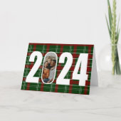 Flüchtige Blick-a-Boo Fotokarte für das Karierte J Karte (Vorderseite)