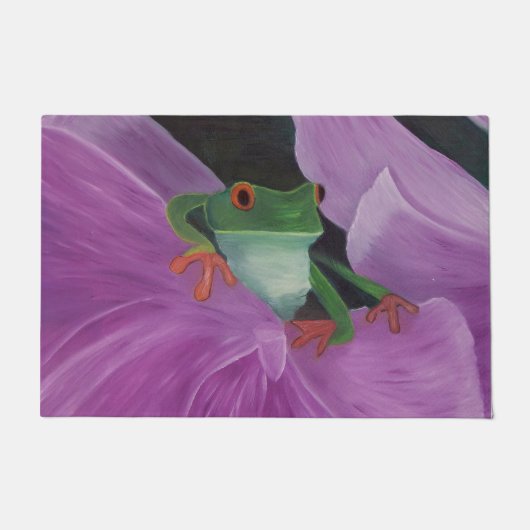 Flüchtige Blick-a-Boo-Froschtürme Fußmatte (Vorderseite)