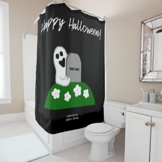 Flüchtige Blick A Boo Ghost Duschvorhang (Beispiel)