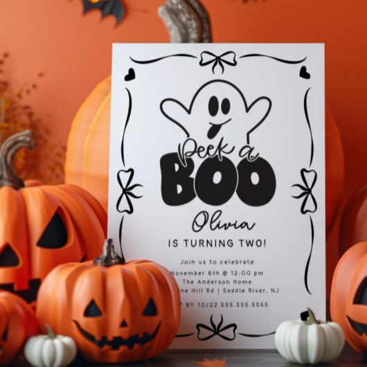 Flüchtige Blick A Boo Ghost Geburtstag Einladung