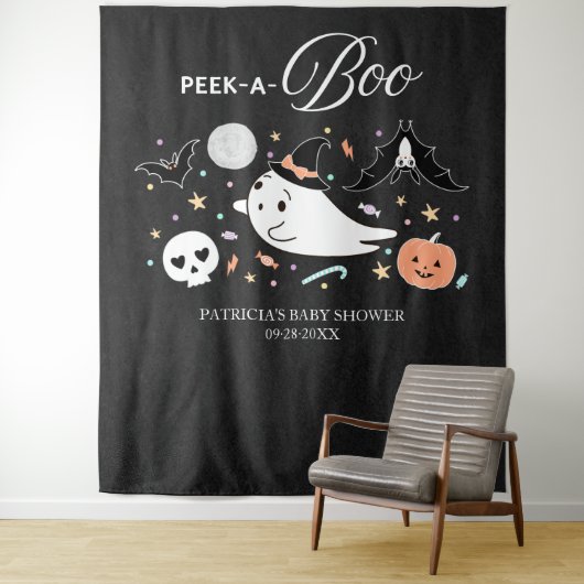 Flüchtige Blick-A-Boo Ghost Halloween Kinderdusche Wandteppich (Beispiel)