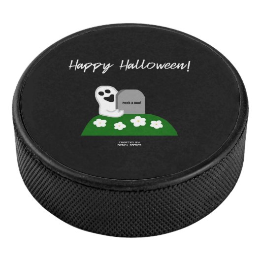 Flüchtige Blick A Boo Ghost Hockey Puck (3/4)