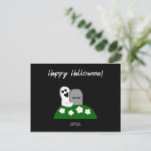Flüchtige Blick A Boo Ghost Postkarte (Stehend Vorderseite)