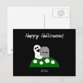 Flüchtige Blick A Boo Ghost Postkarte (Vorne/Hinten)