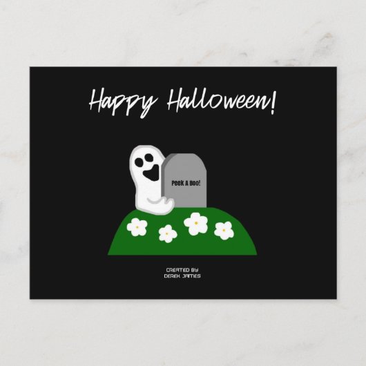 Flüchtige Blick A Boo Ghost Postkarte (Vorderseite)
