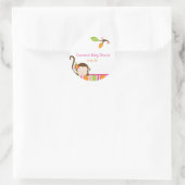 Flüchtige Blick A Boo Girl Monkey Baby Shocker Runder Aufkleber (Tasche)