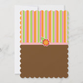 Flüchtige Blick A Boo Girl Monkey Kinderdusche Ein Einladung (Rückseite)