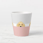 "Flüchtige Blick a Boo" Golden Retriever Dog | Milchtasse (Vorderseite)