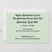 Flüchtige Blick-A-Boo Gorilla - Einladung zum Gebu (Rückseite)