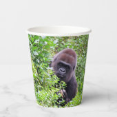 flüchtige Blick-A-Boo Gorilla Paper Cup Pappbecher (Rückseite)