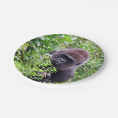 Flüchtige Blick-A-Boo Gorilla - PapierTeller (Schrägansicht)