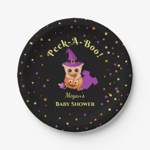 Flüchtige Blick-A-Boo Halloween Baby Shower Paper Pappteller