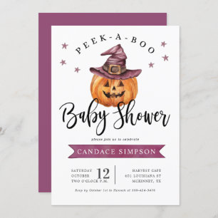 Flüchtige Blick A Boo Halloween Babydusche Einladung