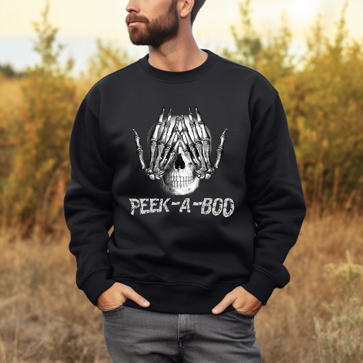 Flüchtige Blick A Boo Halloween Spooky Horror Skul Sweatshirt