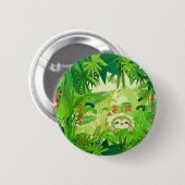 Flüchtige Blick a Boo Jungle Sloth Button (Vorne & Hinten)