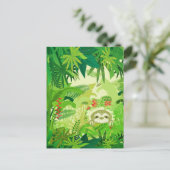 Flüchtige Blick a Boo Jungle Sloth Postkarte (Stehend Vorderseite)