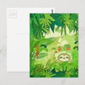 Flüchtige Blick a Boo Jungle Sloth Postkarte (Vorne/Hinten)