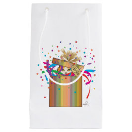 Flüchtige Blick-a-Boo-Katze in einer Schachtel Kleine Geschenktüte