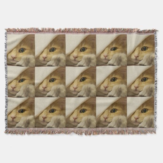 Flüchtige Blick-A-Boo Kitty Decke (Vorderseite)