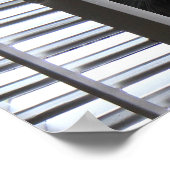 Flüchtige Blick-a-Boo Kitty, Katze im Fensterplaka Poster (Ecke)