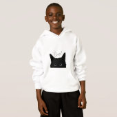 Flüchtige Blick A Boo Kitty Kids Hoodie (Vorne ganz)