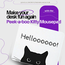 Flüchtige Blick-a-Boo Kitty Mousepad