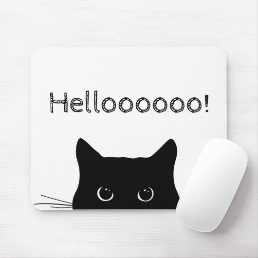 Flüchtige Blick-a-Boo Kitty Mousepad (Mit Mouse)
