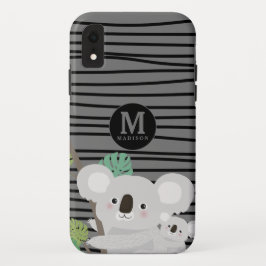 Flüchtige Blick-a-Boo Koala Mama und Baby Stripes  Case-Mate iPhone Hülle