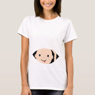 Flüchtige Blick-A-Boo-Maternity-T - Shirt