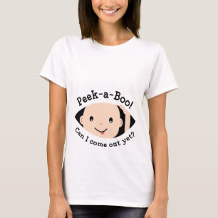Flüchtige Blick-A-Boo-Maternity-T - Shirt