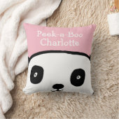 Flüchtige Blick-a-Boo Panda Personalisierter Name Kissen (Decke)