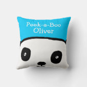 Flüchtige Blick-a-Boo Panda Personalisierter Name Kissen (Rückseite)