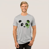 "Flüchtige Blick a Boo Panda" Tri-Blend Shirt (Vorderseite voll)