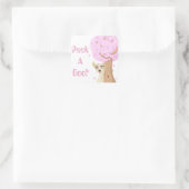 Flüchtige Blick-A-Boo Puppy Sticker!!! Quadratischer Aufkleber (Tasche)