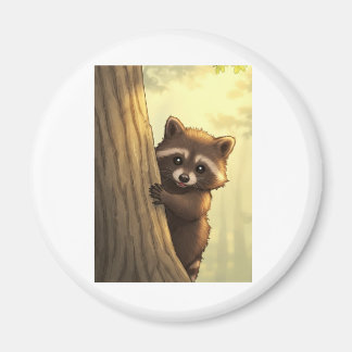 "Flüchtige Blick-a-Boo Raccoon" Magnet