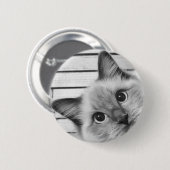 Flüchtige Blick-a-boo Ragdoll Button (Vorne & Hinten)