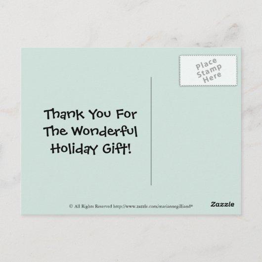 Flüchtige Blick A Boo Reindeer Holiday Vielen Dank Postkarte (Rückseite)