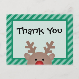 Flüchtige Blick A Boo Reindeer Holiday Vielen Dank Postkarte