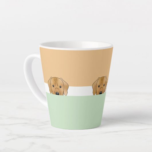 "Flüchtige Blick a Boo" Rhodesian Ridgeback Dog | Milchtasse (Linke Ecke)