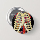 flüchtige Blick a Boo Ribcage Button (Vorne & Hinten)