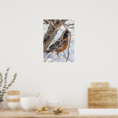 Flüchtige Blick-a-boo Robin Poster (Küche)