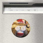 flüchtige Blick-a-boo-Sock-Affe Magnet (In Situ (Geschirrspüler))