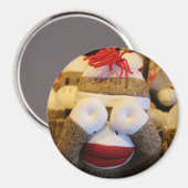 flüchtige Blick-a-boo-Sock-Affe Magnet (Vorderseite/Rückseite)