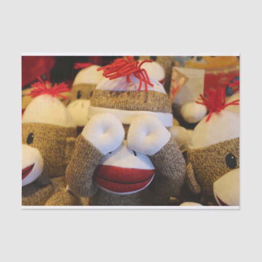 flüchtige Blick-a-boo-Sock-Affe Seidenpapier (Vorderseite)