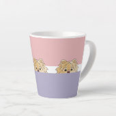 "Flüchtige Blick a Boo" Spitz Dog | Milchtasse (Rechte Ecke)