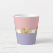 "Flüchtige Blick a Boo" Spitz Dog | Milchtasse (Vorderseite)