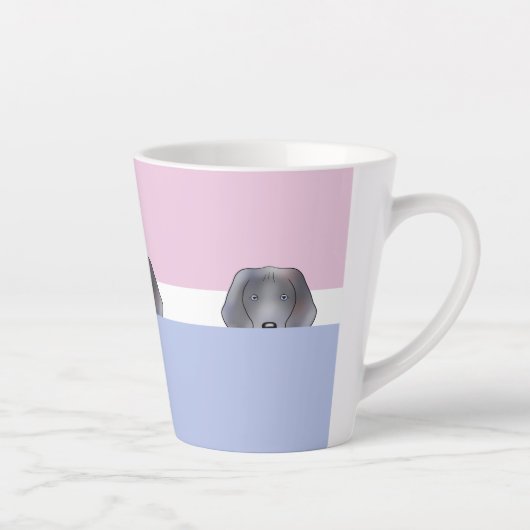 "Flüchtige Blick a Boo" Weimaraner Hund | Milchtasse (Rechts)
