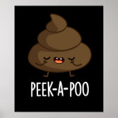 Flüchtige Blick A Poo Funny Gekackt Pun Dark BG Poster (Vorne)